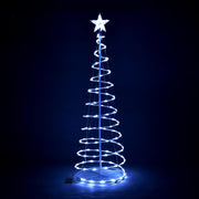 TheLAShop 5ft LED Lighted Spiral Christmas Tree Battery Operated, Cool White, 1ct/pk Image