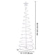 TheLAShop 5ft LED Lighted Spiral Christmas Tree Battery Operated Image