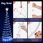 TheLAShop 5ft LED Lighted Spiral Christmas Tree Battery Operated Image