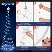 TheLAShop 6ft LED Lighted Spiral Christmas Tree Battery Operated