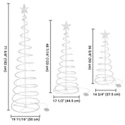 TheLAShop Set(3) Spiral Christmas Trees Battery Operated Image
