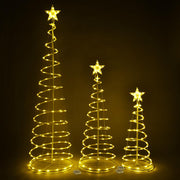 TheLAShop Set(3) Spiral Christmas Trees Battery Operated, Warm White Image