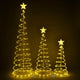 TheLAShop Set(3) Spiral Christmas Trees Battery Operated, Warm White Image