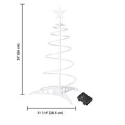 TheLAShop Small Pre-lit Spiral Christmas Tree 2ft Battery Operated Image