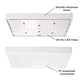 TheLAShop Square Ceiling Light Fixture Flush Mount Dimmable Remote 36W Image