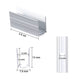 TheLAShop Aluminum Channel for LED Lights - 6x10mm Inner Groove, 1in 20ct. Image