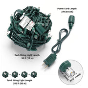 TheLAShop 200ft Outdoor String Light for Porch, Tree Trunk Wrap 4x50ft 110V Image