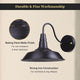 TheLAShop 1-Light 10" Industrial Wall Sconce Wall Light Fixture Color Opt Image
