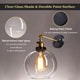TheLAShop 8" Glass Globe Shade Wall Sconce Light, Clear Image