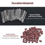 TheLAShop Manicure Pedicure Nail Drill 300 Sanding Bands & 30 Drill Bits Image