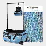TheLAShop 28" Rolling Duffle Dance Bag with Garment Rack Travel Case, FA Sapphire Image