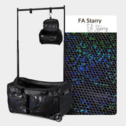 TheLAShop 28" Rolling Duffle Dance Bag with Garment Rack Travel Case, FA Starry Image