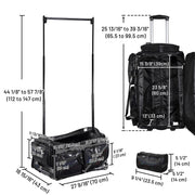 TheLAShop 28" Rolling Duffle Dance Bag with Garment Rack Travel Case