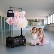 TheLAShop 28" Rolling Duffle Dance Bag with Garment Rack Travel Case Image