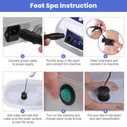 TheLAShop 8 Modes Ion Detox Foot Spa Machine Set Dual-User Colored LCD Image