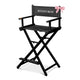 TheLAShop 28" Artist Makeup Chair Tall Directors Chair w or w/o Headrest, Black w/o Headrest Image