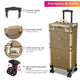 TheLAShop XL Bronze Rolling Hair Stylist Salon Makeup Cosmetic Case Image