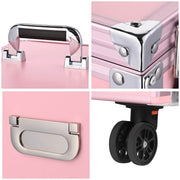 TheLAShop Rolling Makeup Station with Slide Drawers Detachable Pink Image