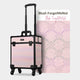 TheLAShop Pro Rolling Makeup Case Cosmetology Case, Blush ForgetMeNot Image