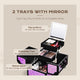 TheLAShop Makeup Train Case with Mirror - Mermaid, Rococo, CoyoteButtes, ForgetMeNot, Art Deco Image