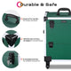 TheLAShop Rolling Makeup Case with Trays & Drawer Forest Green Image