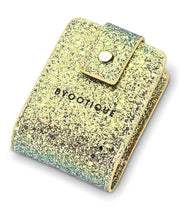 TheLAShop Glitter Lipstick Bag with Mirror for Double Lipsticks & Airpods, Green Image