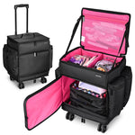 TheLAShop Rolling Makeup Case with Nail Polish Organizer (96-Bottles) Image