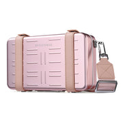 TheLAShop Luxury Aluminum Crossbody Bag Case Gift for Her/Him, Pink Image