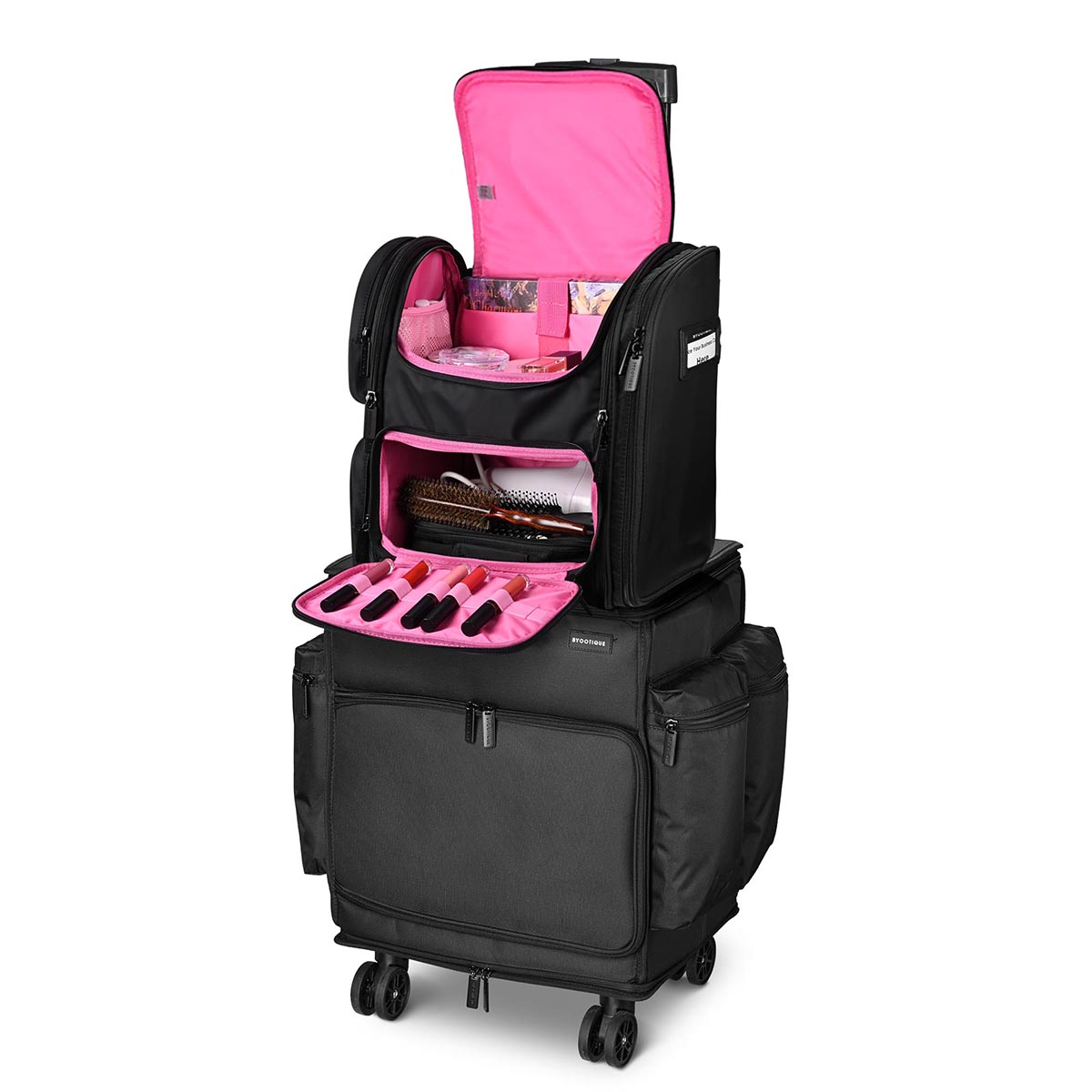 TheLAShop Barbie Pink Rolling Makeup Case Nail Artist Case with