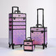 TheLAShop Rolling Makeup Case Set(3) - Mermaid, Rococo, CoyoteButtes, ForgetMeNot, Art Deco, Mermaid Pink Image
