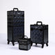 TheLAShop Rolling Makeup Case Set(3) - Mermaid, Rococo, CoyoteButtes, ForgetMeNot, Art Deco, Mermaid Black Image