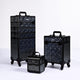 TheLAShop Rolling Makeup Case Set(3) - Mermaid, Rococo, CoyoteButtes, ForgetMeNot, Art Deco, Mermaid Black Image