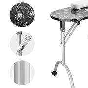 TheLAShop Mobile Nail Table with Dust Collector Foldable