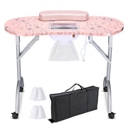 TheLAShop Mobile Nail Table with Dust Collector Foldable