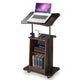 TheLAShop Rolling Laptop Desk with Storage Cart Adjustable Height Image