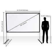 TheLAShop Portable Outdoor Projector Screen w/ Stand 100" 16:9 Image