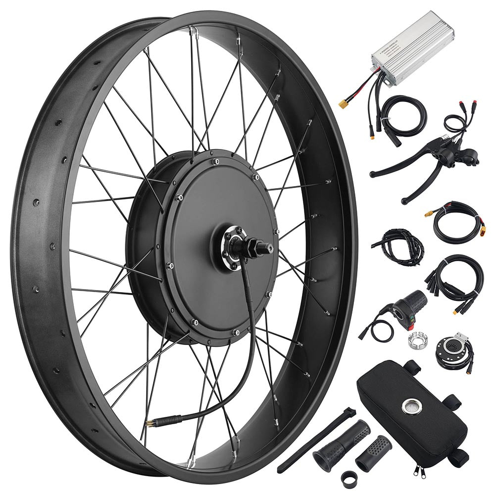 TheLAShop 48v 1000W 26in Front Fat Tire Electric Bicycle E-Bike Motor Kit TheLAShop 48v 1000W 26in Front Fat Tire Electric Bicycle E-Bike Motor Kit