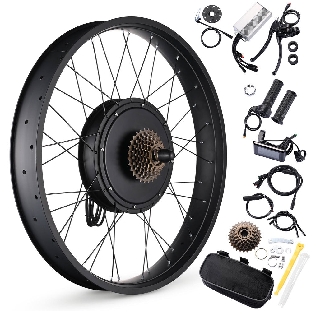 TheLAShop 48v 1000W 26in Rear Fat Tire Electric Bicycle E-Bike Motor K