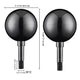 TheLAShop Flagpole Ball Topper Ornament Flagpole Accessories 2ct/pk, Black Image