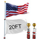 TheLAShop 20ft Telescoping Flagpole Kit with Ball Finial (Preorder)