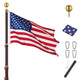 TheLAShop Telescoping Flagpole Kit with Ball Finial(20ft,25ft,30ft Options), 20ft Black Image