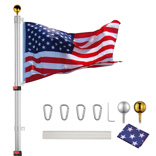 TheLAShop 20ft Telescoping Flagpole Kit with Ball Finial (Preorder)