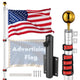 TheLAShop 20ft Advertising Flag and Banner Pole with Mount, Silver Pole & Fence Mount & 1 Flag Image