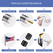 TheLAShop Telescoping Flagpole Kit with Ball Finial(20ft,25ft,30ft Options) Image