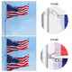 TheLAShop Telescoping Flagpole Kit with Light Solar Powered (20ft,25ft,30ft Options) Image