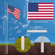 TheLAShop Aluminum Sectional Flagpole Kit with US Flag (20ft,25ft,30ft Options) Image