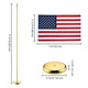 TheLAShop 8 ft Indoor Flag Poles with Stand Set of 2(Ball Eagle Options)