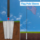 TheLAShop Inground Sleeve for 20', 25', 30' Telescoping Flagpoles Image