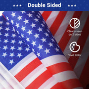 TheLAShop 8"x5" Small American Flag with Stick for Yard(12ct/24ct) Image
