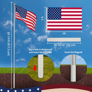 TheLAShop Heavy Duty Flagpole 13Gauge Thick Flag Pole (20ft,25ft,30ft Options) Image